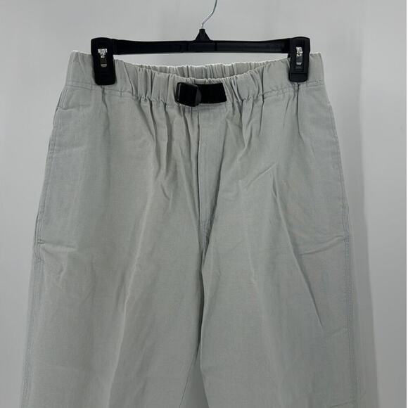 Vintage Gitano cotton belted khaki pants 80s minimalist lagenlook  bohemian - Picture 3 of 9